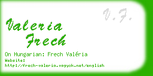 valeria frech business card